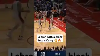 Lebron James with a 🚫 into a Steph Curry 3️⃣ for Team USA Olympic Basketball #basketball #hoops