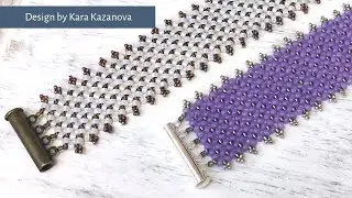 Flat Chenille Bracelet tutorial | Beaded Bracelet