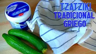 Receta tradicional Griego de Tzatziki con calabacín frito de acompañante*Una delicia 100% vegano🥒😋😋