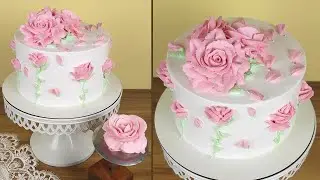 BOLO de ROSAS 3D com CHANTININHO - Flower Cake