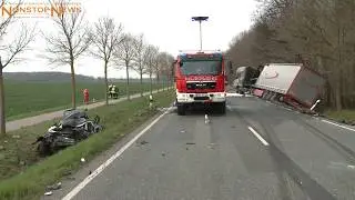 03.04.2019: Video zum kastastrophalen Unfall mit drei Todesopfern auf B 105 nahe Ribnitz online