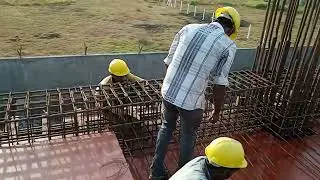 Steel Binding on Beam and Slab at Site...