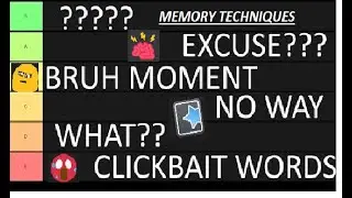 Memory Techniques Tier List! || Which do you use?