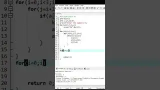 Bubble sort in C language#shorts #clanguage #coding #programming #python #yearofyou