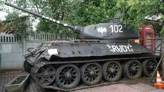 Inside a Polish T-34-85 WWII Era Soviet Tank - Warsaw Poland