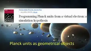 Planck units as geometrical objects, a simulation hypothesis (mathematical electron) model