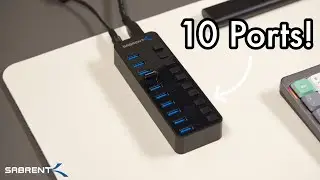 SABRENT  10 Port USB3.0 Hub With Power Switches
