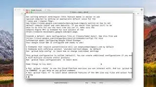 Authorize gcloud command line utility with your Google Cloud Platform account