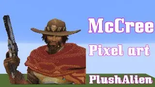 Minecraft Pixel Art SpeedBuild | McCree
