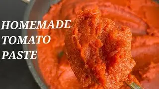 Homemade Tomato Paste Recipe//How To Make An Easy Tomato Puree//Masof's Kitchen