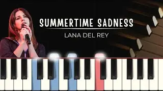 Lana Del Rey - Summertime Sadness (MIDI + synthesia tutorial + piano sheets)
