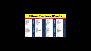 SILENT LETTERS WORDS 