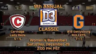 D3hoops.com Classic (WBB): Carthage vs. #18 Gettysburg