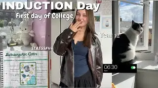 COLLEGE Induction day Vlog 🍁*year 12*🧸 First day at college