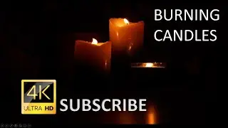 4K 10 HOURS  Burning Candles - Relaxing Candle Flames