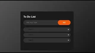 To Do list - Simple mini project  using Html, CSS, JavaScript