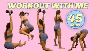 INTENSE REAL TIME WORKOUT | full body, minimal equipment, 45 minute hiit