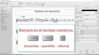 Escribiendo las primeras notas en Musescore