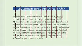 Incredible way to fix McAfee Error code 76567