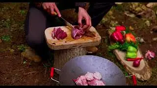 Doğada yürek kavurma yaptım . I cooked sheep heart in nature #nature #food