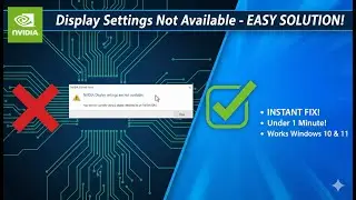 Error | Nvidia Display settings are not available | Quick and easy solution