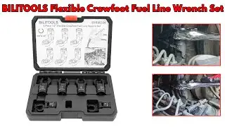 3/8" & 1/2" Drive Flex-Head Crows Foot Line Wrench Set Metric 12 - 19 mm