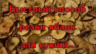 Быстрый способ резки яблок для сушки