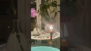 Jasmine, carnation and candle.  evening relaxation still life Жасмин, гвоздика и свеча. Вечер релакс