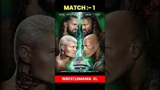 WRESTLEMANIA 2024 MATCH CARD l | #shorts