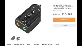 USB virtuální 7 1kanálový zvukový adaptér