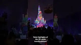 Highlights of HK Disney Castle projection transformations #HongKongDisneyland #Castle