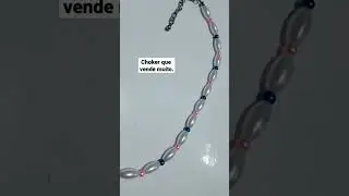 BIJUTERIA do dia Colar Choker de pérola pérola e miçangas #bijuterias #bijus #miçangas #handmade