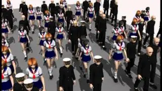Crowd Walking Example