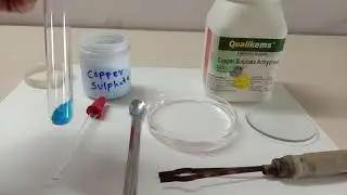 Chemistry Demo : Heating Hydrated Copper Sulphate CuSO4.5H2O | Chemical reactions | Grade 7-10