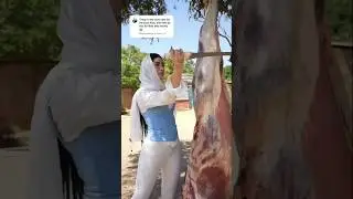 Girl beige catting short video viral cowe bife catting#azharhftv