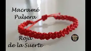 DIY TUTORIAL Macramé Pulsera Roja de la Suerte/ Red Lucky Bracelet