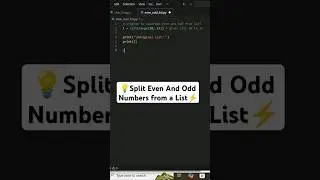split even and odd numbers from list in 