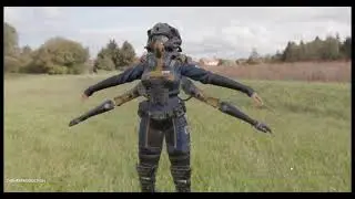 Cyborg Girl Model 3d for c4d free downloads (file describe)