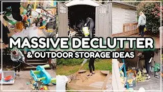 MASSIVE DECLUTTER / MESSY TO MINIMAL KONMARI DECLUTTER MOTIVATION 2023 / OUTDOOR STORAGE SOLUTIONS