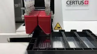 Dispensing of Liquids onto DMA slides using Gyger Certus Flex Liquid Dispenser