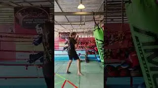 Heavy bag kickboxing drills