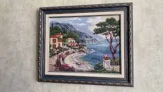 Вышивка крестом/ Готовые работы на стене / Вышивка, которая оформлена и висит на стене /Январь 2024
