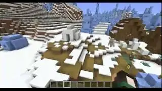 Minecraft RARE SEED Snowy Ice Spike village, Pillager Out Post, Temples and Villages