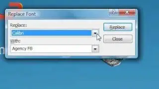 How to replace all instances of a specific font in a presentation