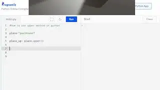 how to use upper method in python