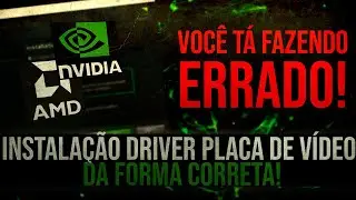 COMO INSTALAR/ATUALIZAR DRIVER DA PLACA DE VÍDEO! (NVIDIA, AMD E INTEL)