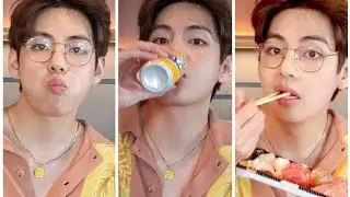 How can be he cute even while Eating 😭 | The Only Person Who Eats In Live Is Taehyung 😍🥰💜