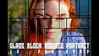 Glass Block, Mosaic Portrait in photoshop /photshop tutorial