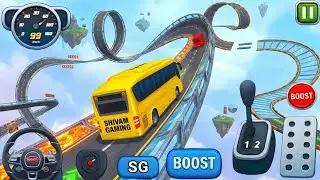 Crazy Bus Mega Ramp Impossible Racing - Extreme Bus Stunts Tracks - Android Gameplay