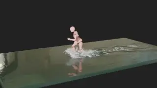 Blender FLIP Fluids Walking In Pond